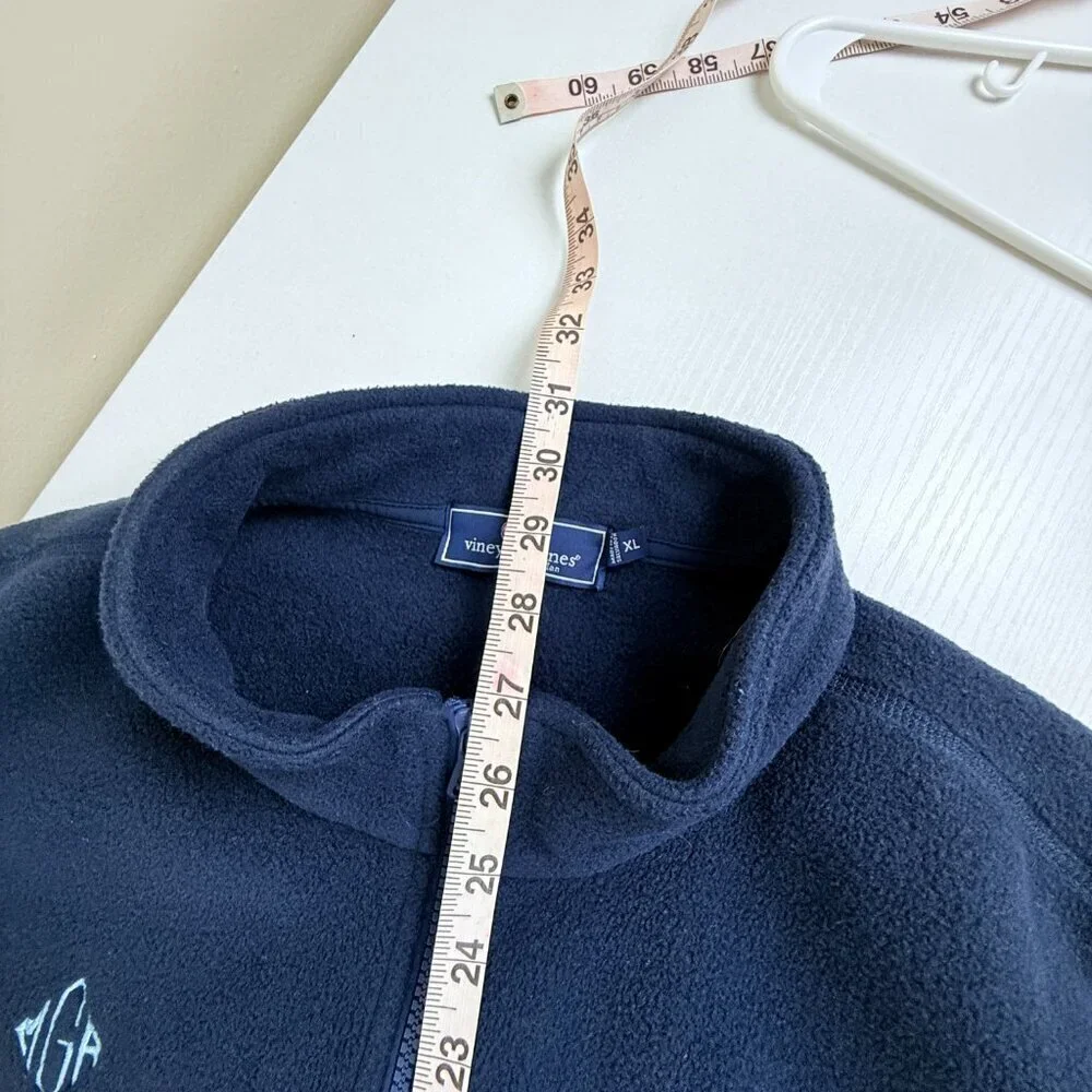 Men's Vineyard Vines Fleece Vest | L | Full-Zip | Zipper Pockets